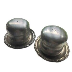 Vintage Danish Salt & Pepper Shaker Set Stainless Steel  Mid Century Denmark